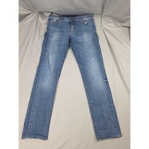 PT Torino Jazz Blue Jeans Men's 32x30 Slim Denim Stretch 5 Pocket Designer Italy